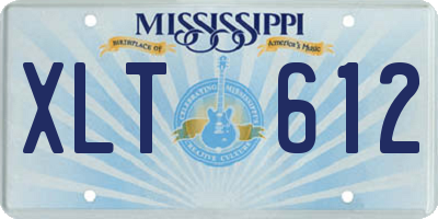 MS license plate XLT612