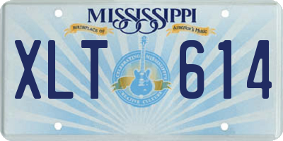 MS license plate XLT614