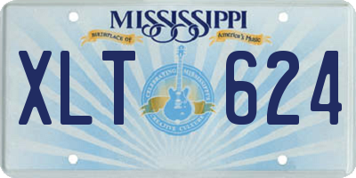 MS license plate XLT624