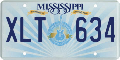 MS license plate XLT634