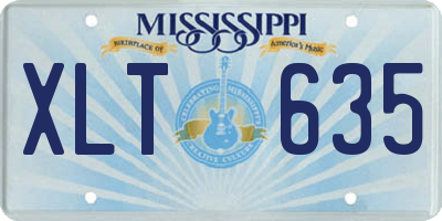 MS license plate XLT635