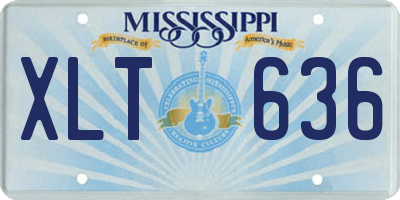 MS license plate XLT636