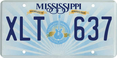 MS license plate XLT637