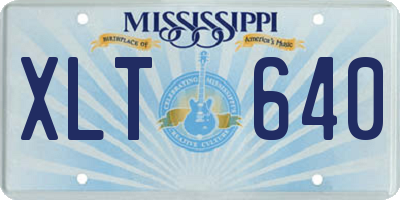 MS license plate XLT640