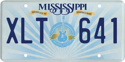 MS license plate XLT641