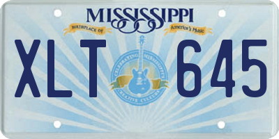 MS license plate XLT645