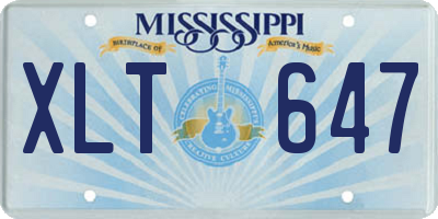 MS license plate XLT647