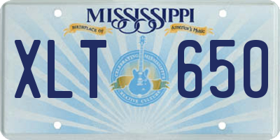 MS license plate XLT650