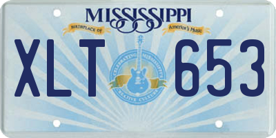 MS license plate XLT653