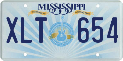 MS license plate XLT654