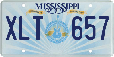 MS license plate XLT657
