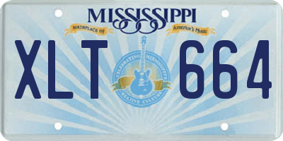 MS license plate XLT664