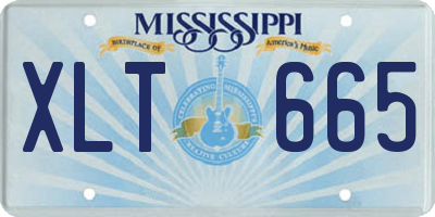 MS license plate XLT665
