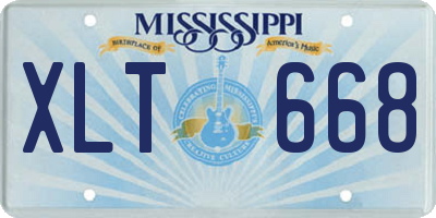 MS license plate XLT668