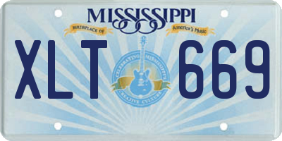 MS license plate XLT669