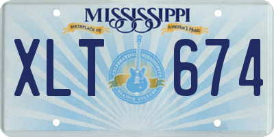 MS license plate XLT674