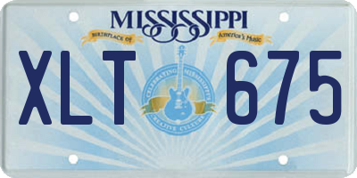 MS license plate XLT675