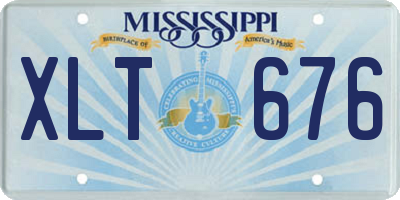 MS license plate XLT676