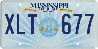 MS license plate XLT677
