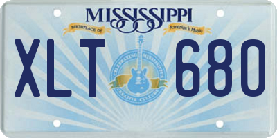 MS license plate XLT680