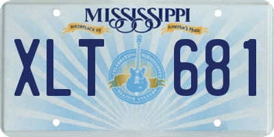 MS license plate XLT681