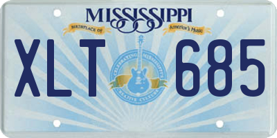 MS license plate XLT685