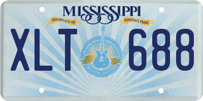 MS license plate XLT688