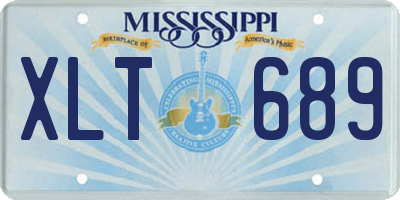 MS license plate XLT689