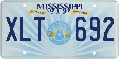 MS license plate XLT692