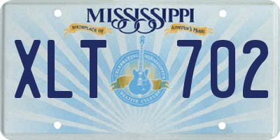 MS license plate XLT702