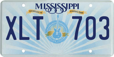 MS license plate XLT703