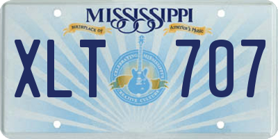MS license plate XLT707