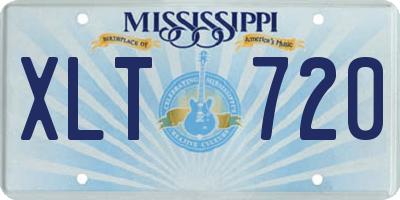 MS license plate XLT720
