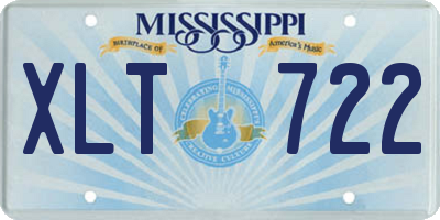 MS license plate XLT722