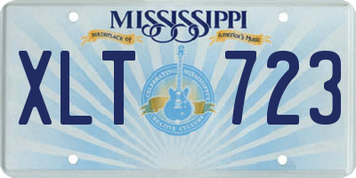 MS license plate XLT723