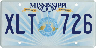 MS license plate XLT726