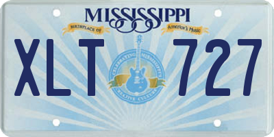 MS license plate XLT727