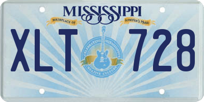 MS license plate XLT728