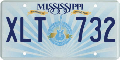 MS license plate XLT732
