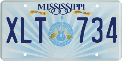 MS license plate XLT734