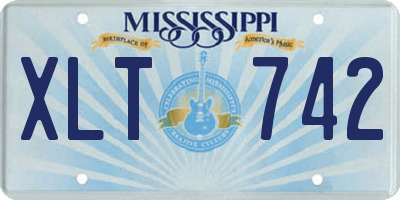 MS license plate XLT742