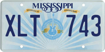 MS license plate XLT743