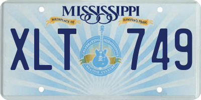 MS license plate XLT749