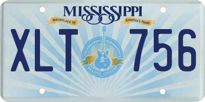 MS license plate XLT756