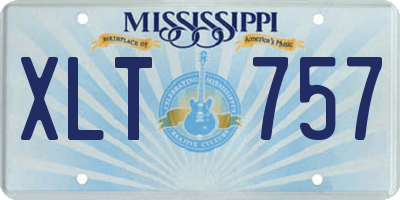 MS license plate XLT757