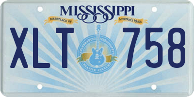 MS license plate XLT758