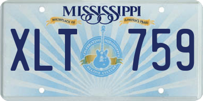 MS license plate XLT759