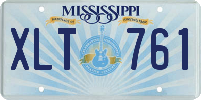 MS license plate XLT761