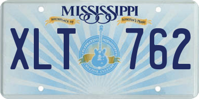 MS license plate XLT762