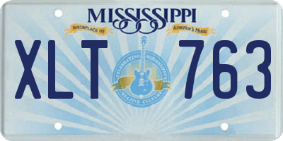 MS license plate XLT763